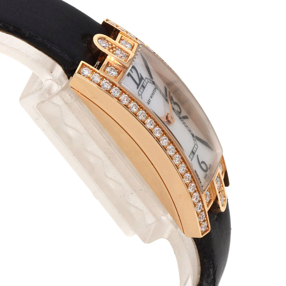 HARRY WINSTON Avenue C Mini Watches AVCQHM16 K18 Pink Gold/Satin Ladies