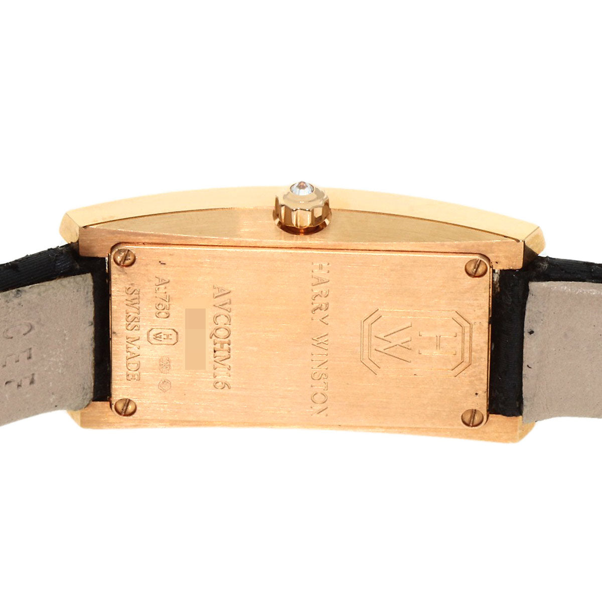 HARRY WINSTON Avenue C Mini Watches AVCQHM16 K18 Pink Gold/Satin Ladies