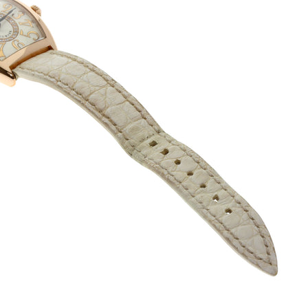 FRANCK MULLER TONNEAU CURVEX Relief Diamond Watches 1752QZRELCD1R K18 Pink Gold/Leather Ladies