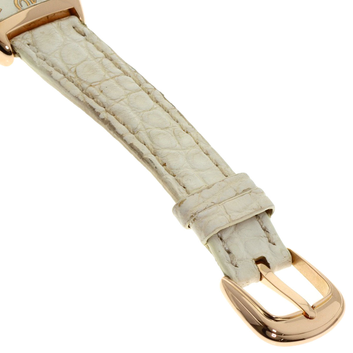 FRANCK MULLER TONNEAU CURVEX Relief Diamond Watches 1752QZRELCD1R K18 Pink Gold/Leather Ladies