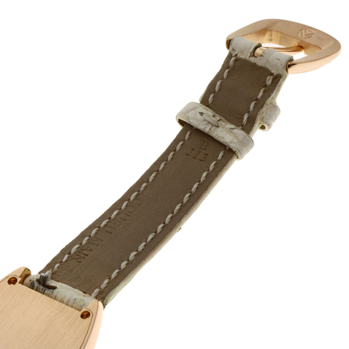 FRANCK MULLER TONNEAU CURVEX Relief Diamond Watches 1752QZRELCD1R K18 Pink Gold/Leather Ladies