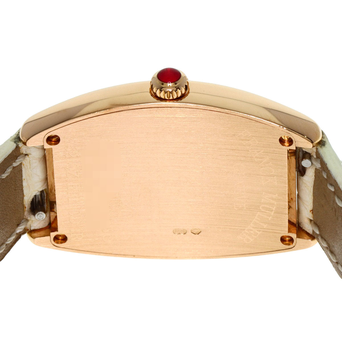 FRANCK MULLER TONNEAU CURVEX Relief Diamond Watches 1752QZRELCD1R K18 Pink Gold/Leather Ladies