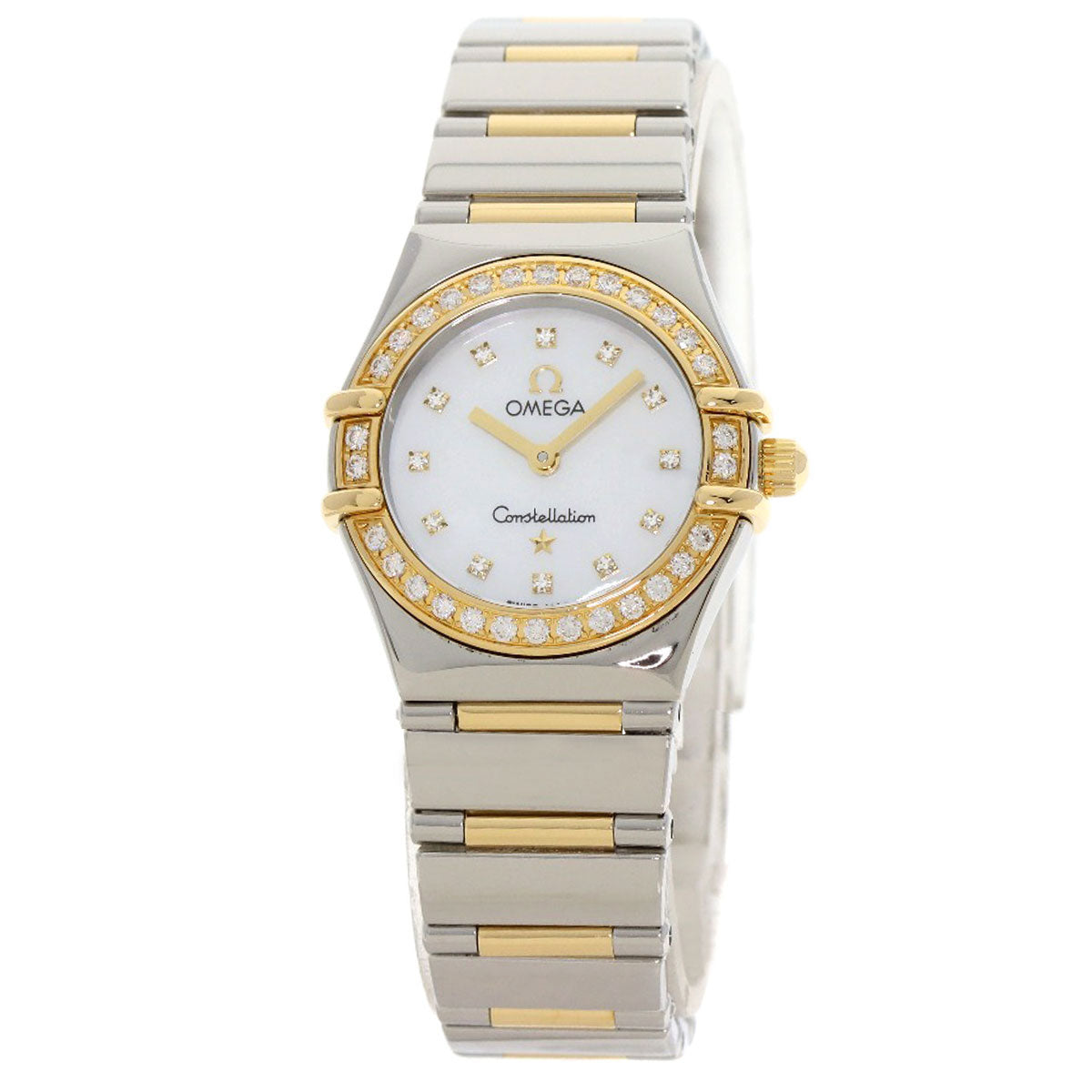 OMEGA Constellation Mini Bezel Diamond Watches 1376.75 Stainless Steel/SSxK18YG Ladies