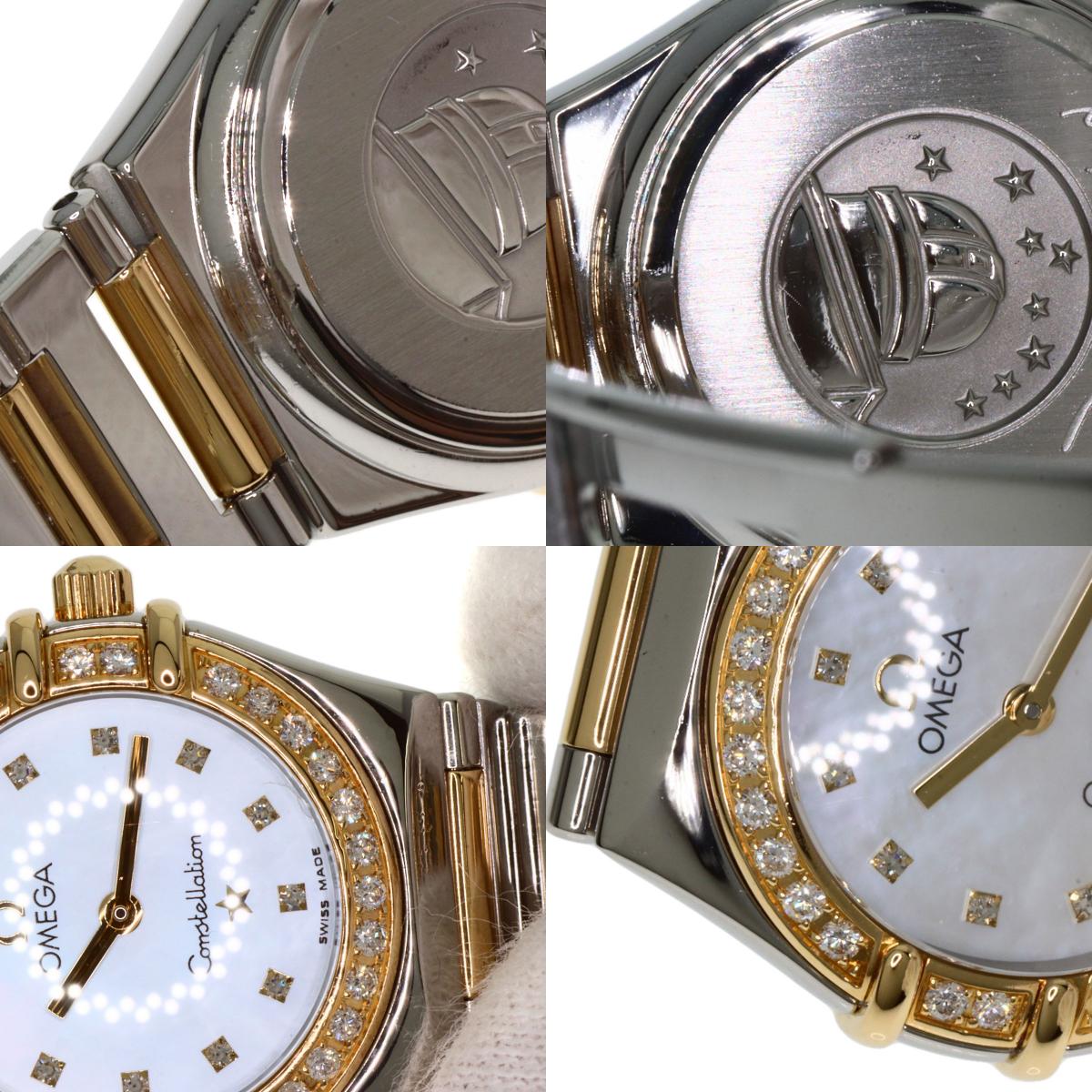 OMEGA Constellation Mini Bezel Diamond Watches 1376.75 Stainless Steel/SSxK18YG Ladies