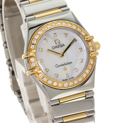 OMEGA Constellation Mini Bezel Diamond Watches 1376.75 Stainless Steel/SSxK18YG Ladies