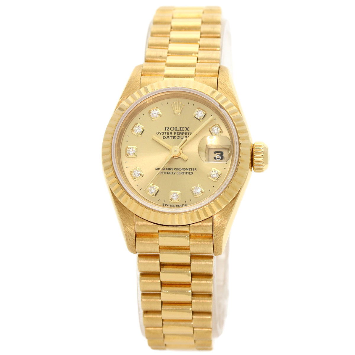 ROLEX DATEJUST 10P Diamond Watches 69178G K18 Yellow Gold/18K Yellow Gold Ladies