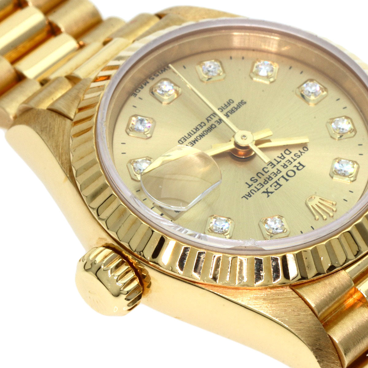 ROLEX DATEJUST 10P Diamond Watches 69178G K18 Yellow Gold/18K Yellow Gold Ladies