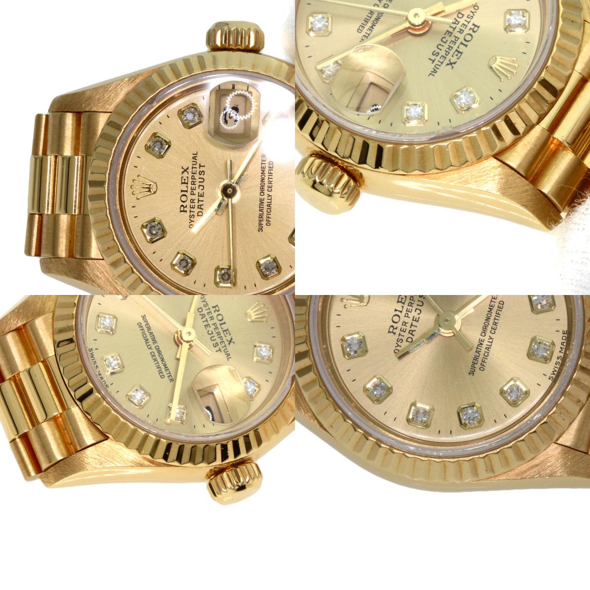 ROLEX DATEJUST 10P Diamond Watches 69178G K18 Yellow Gold/18K Yellow Gold Ladies