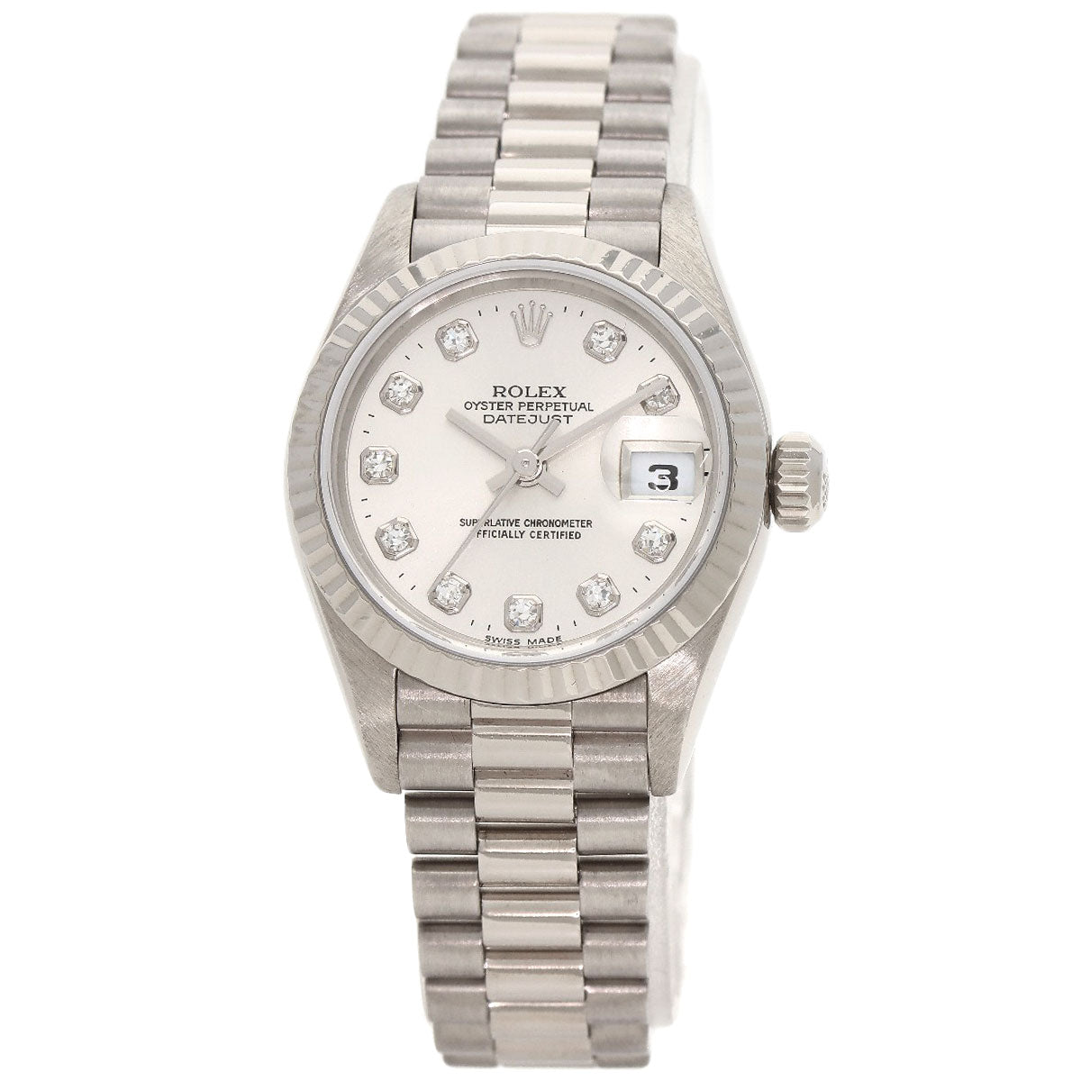 ROLEX DATEJUST 10P Diamond Watches 79179G K18 White Gold/K18 White Gold Ladies