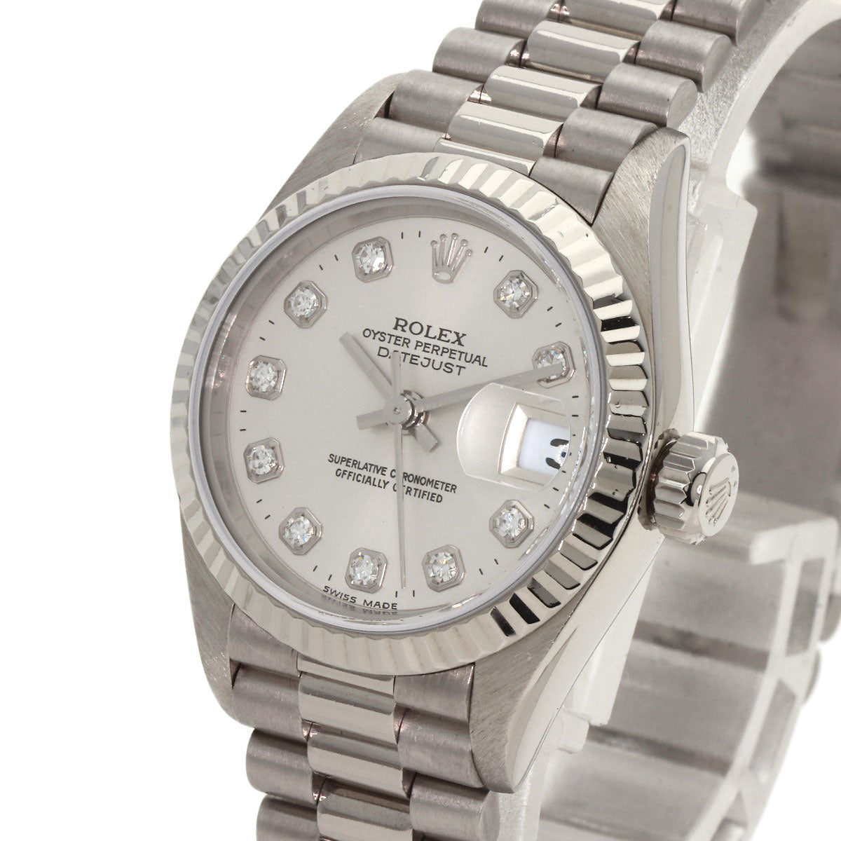 ROLEX DATEJUST 10P Diamond Watches 79179G K18 White Gold/K18 White Gold Ladies