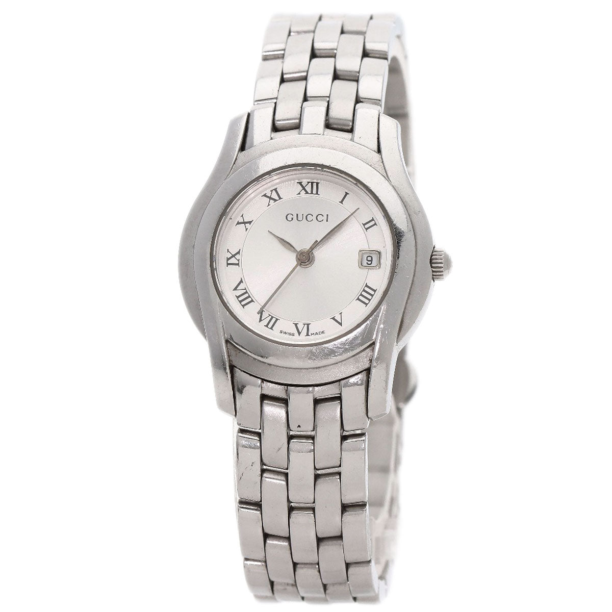 GUCCI Round face Watches 5500L Stainless Steel/Stainless Steel Ladies