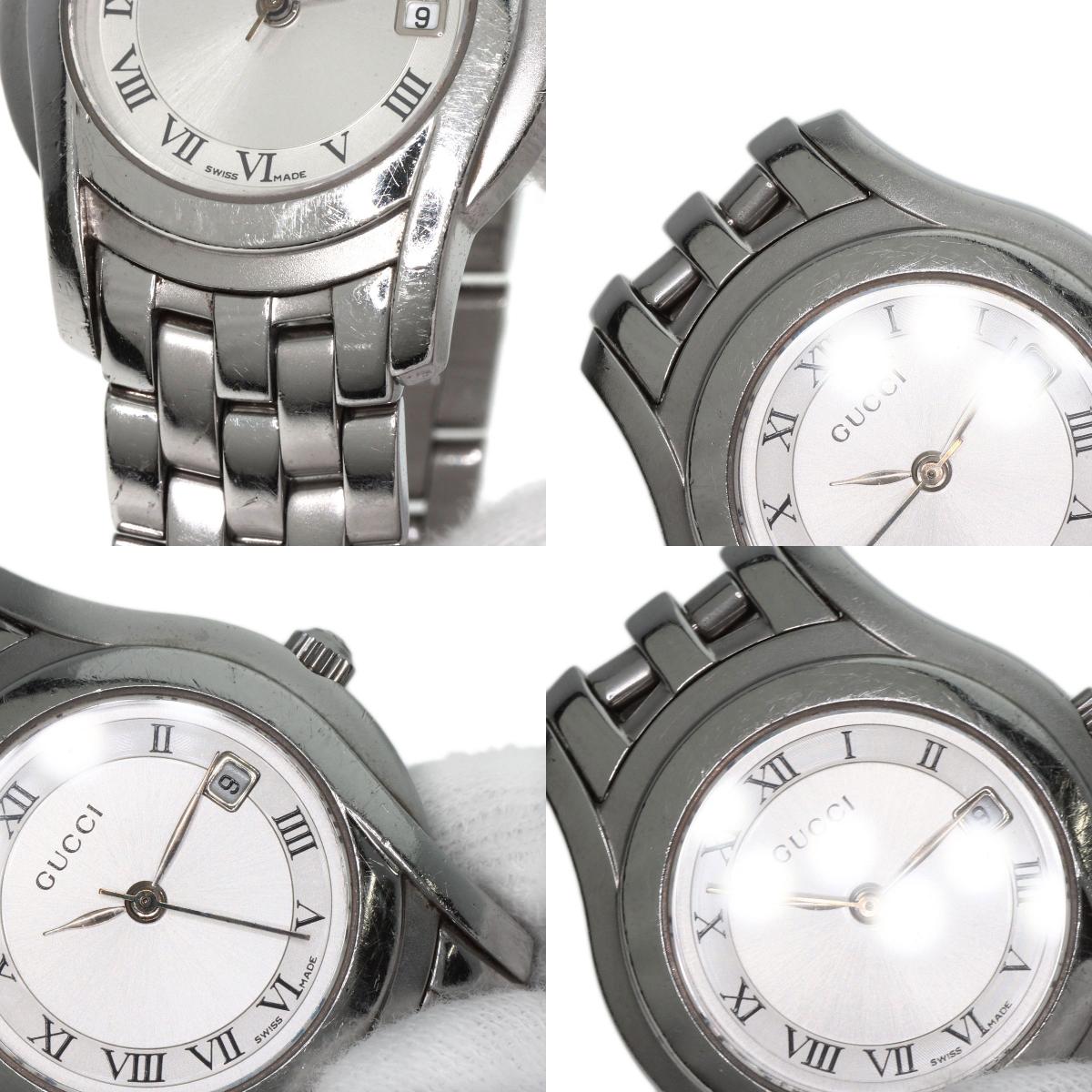 GUCCI Round face Watches 5500L Stainless Steel/Stainless Steel Ladies