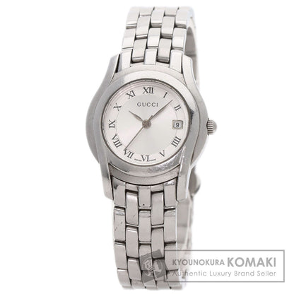 GUCCI Round face Watches 5500L Stainless Steel/Stainless Steel Ladies