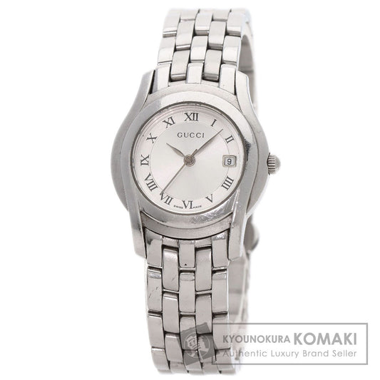 GUCCI Round face Watches 5500L Stainless Steel/Stainless Steel Ladies