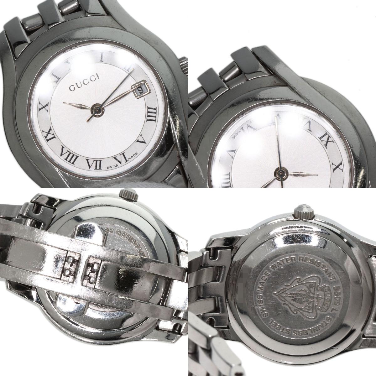 GUCCI Round face Watches 5500L Stainless Steel/Stainless Steel Ladies