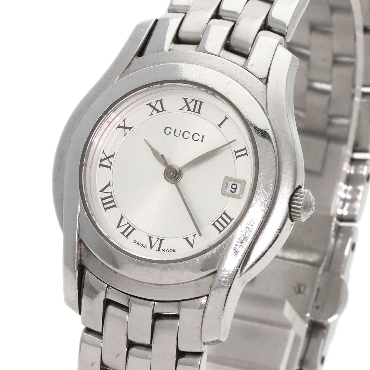 GUCCI Round face Watches 5500L Stainless Steel/Stainless Steel Ladies