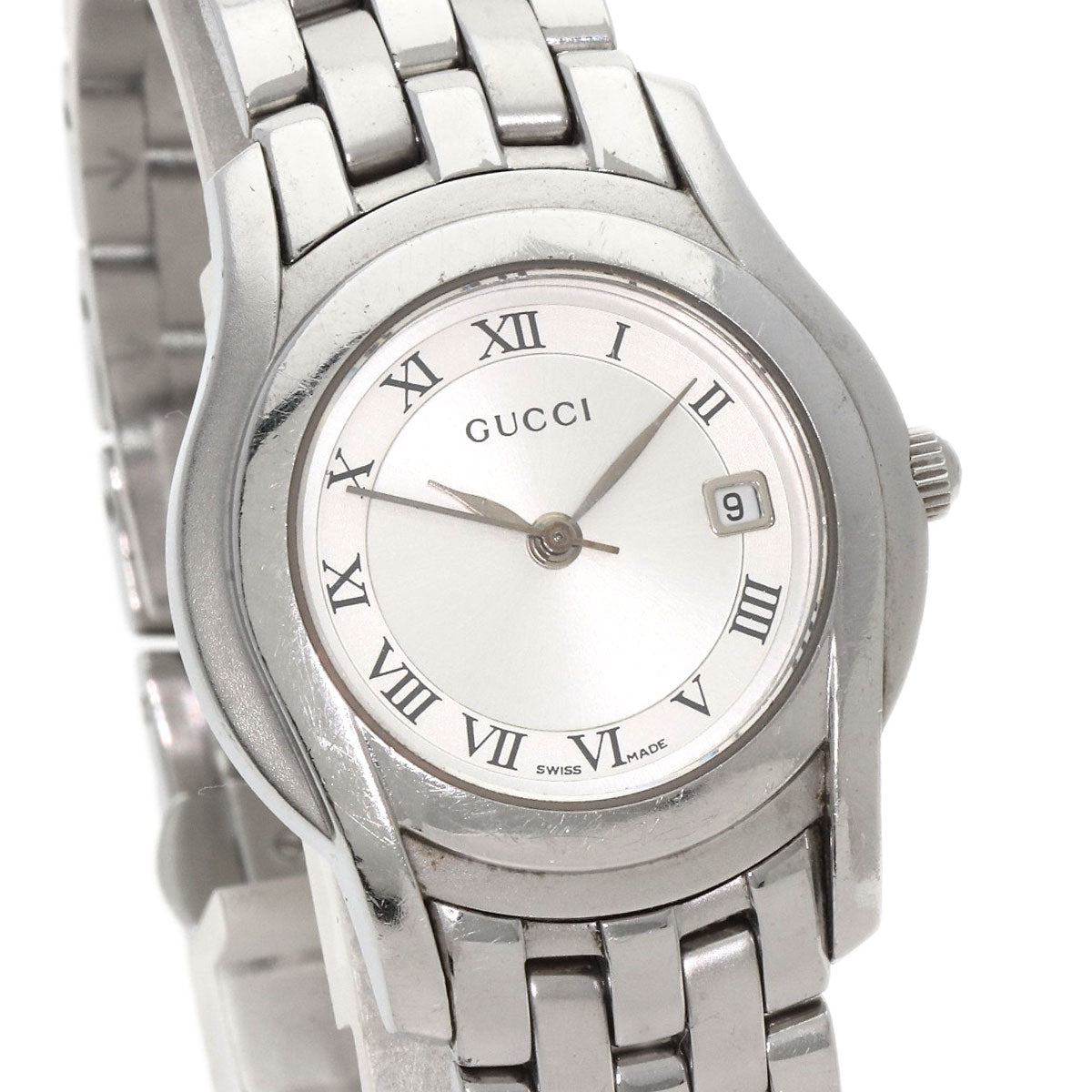 GUCCI Round face Watches 5500L Stainless Steel/Stainless Steel Ladies