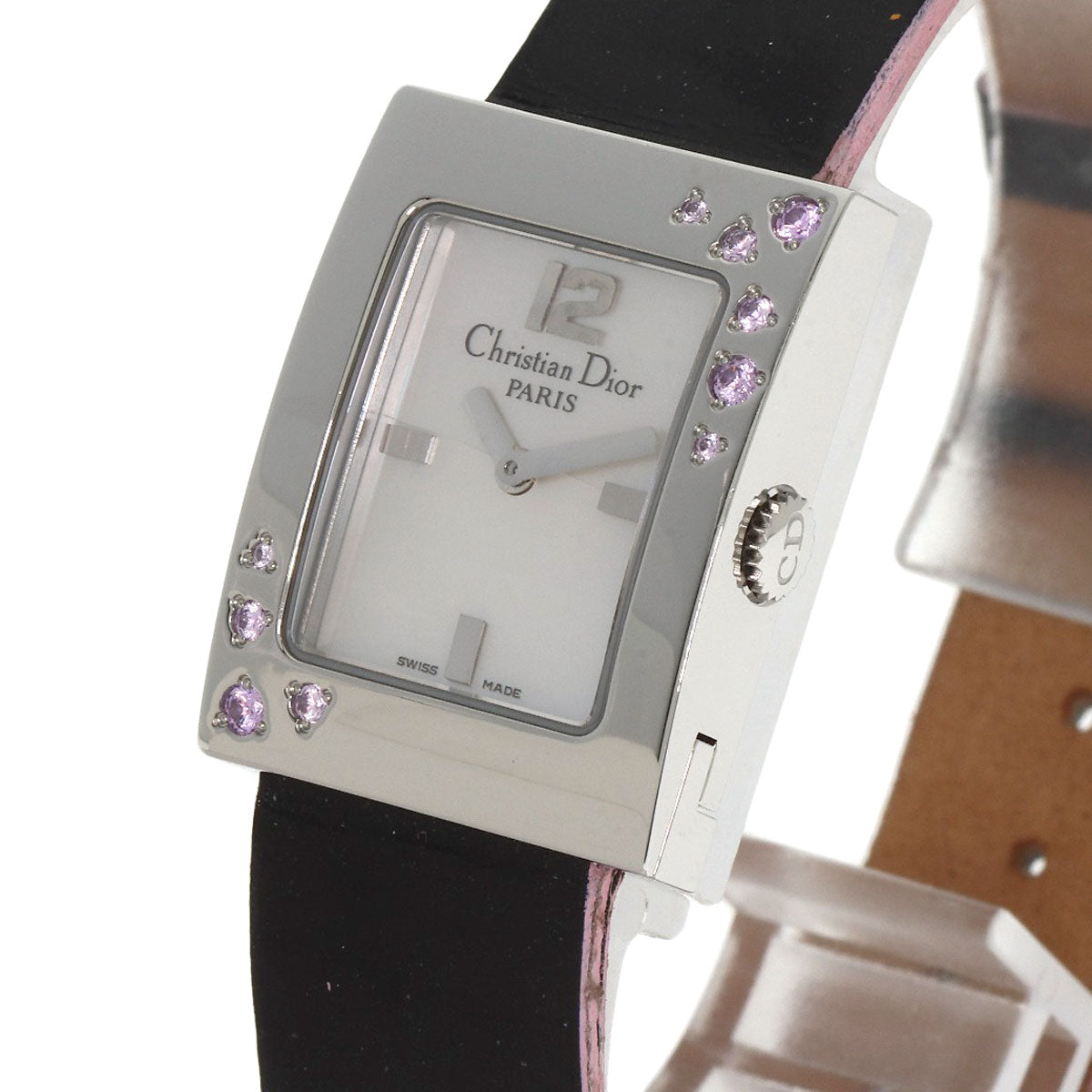 CHRISTIAN DIOR Malice Pink Sapphire Watches D78-1093 Stainless Steel/Enamel Ladies