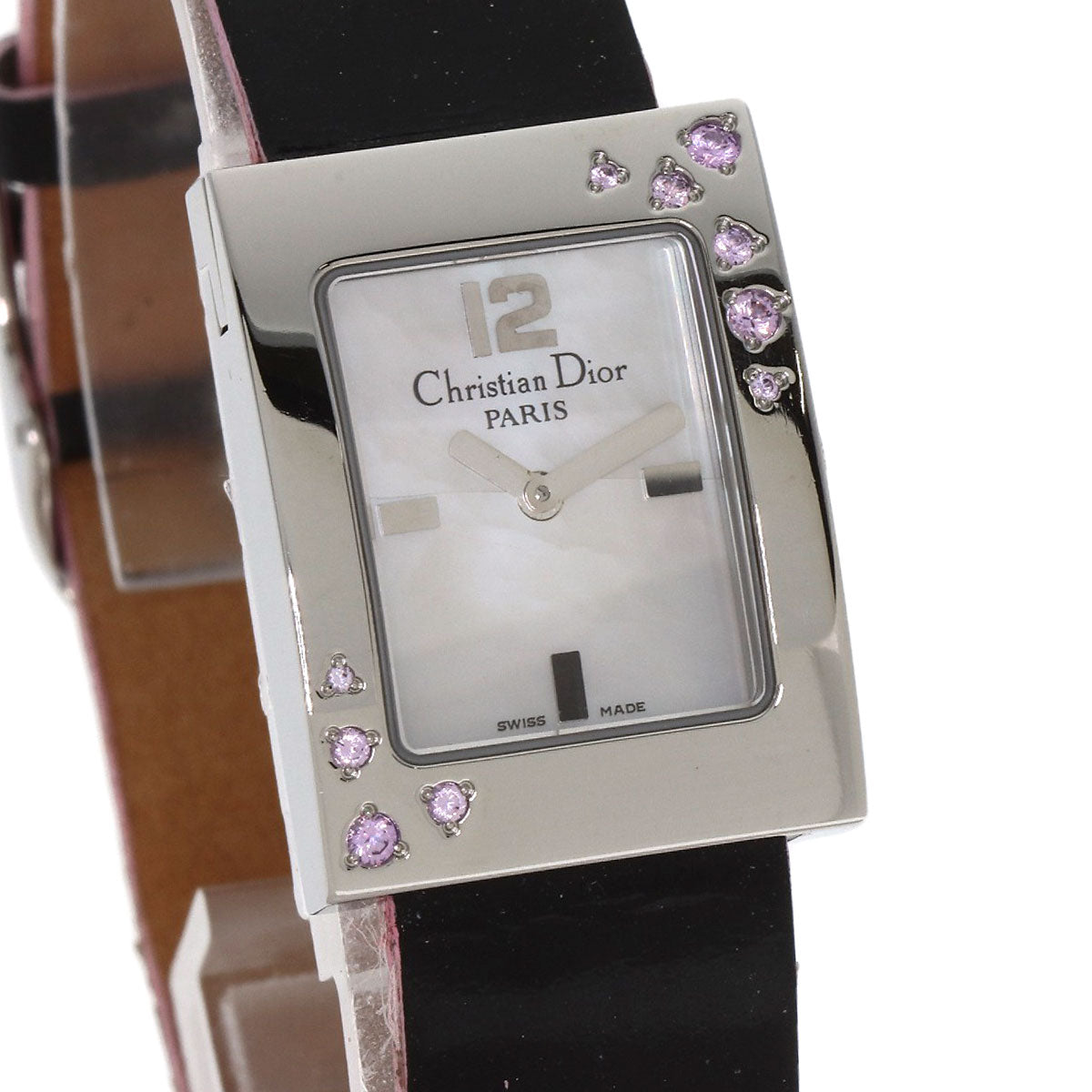CHRISTIAN DIOR Malice Pink Sapphire Watches D78-1093 Stainless Steel/Enamel Ladies