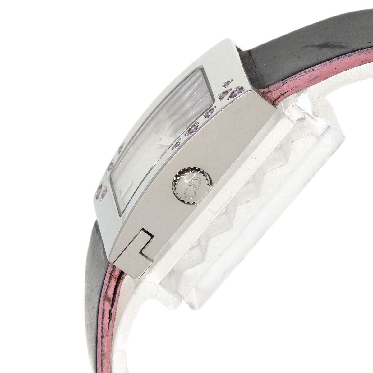 CHRISTIAN DIOR Malice Pink Sapphire Watches D78-1093 Stainless Steel/Enamel Ladies