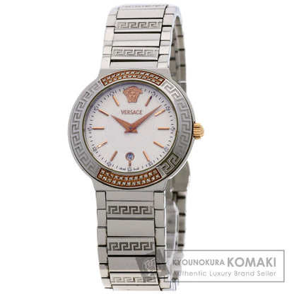 VERSACE Logo motif Watches ZSQ81 Stainless Steel/Stainless Steel Ladies