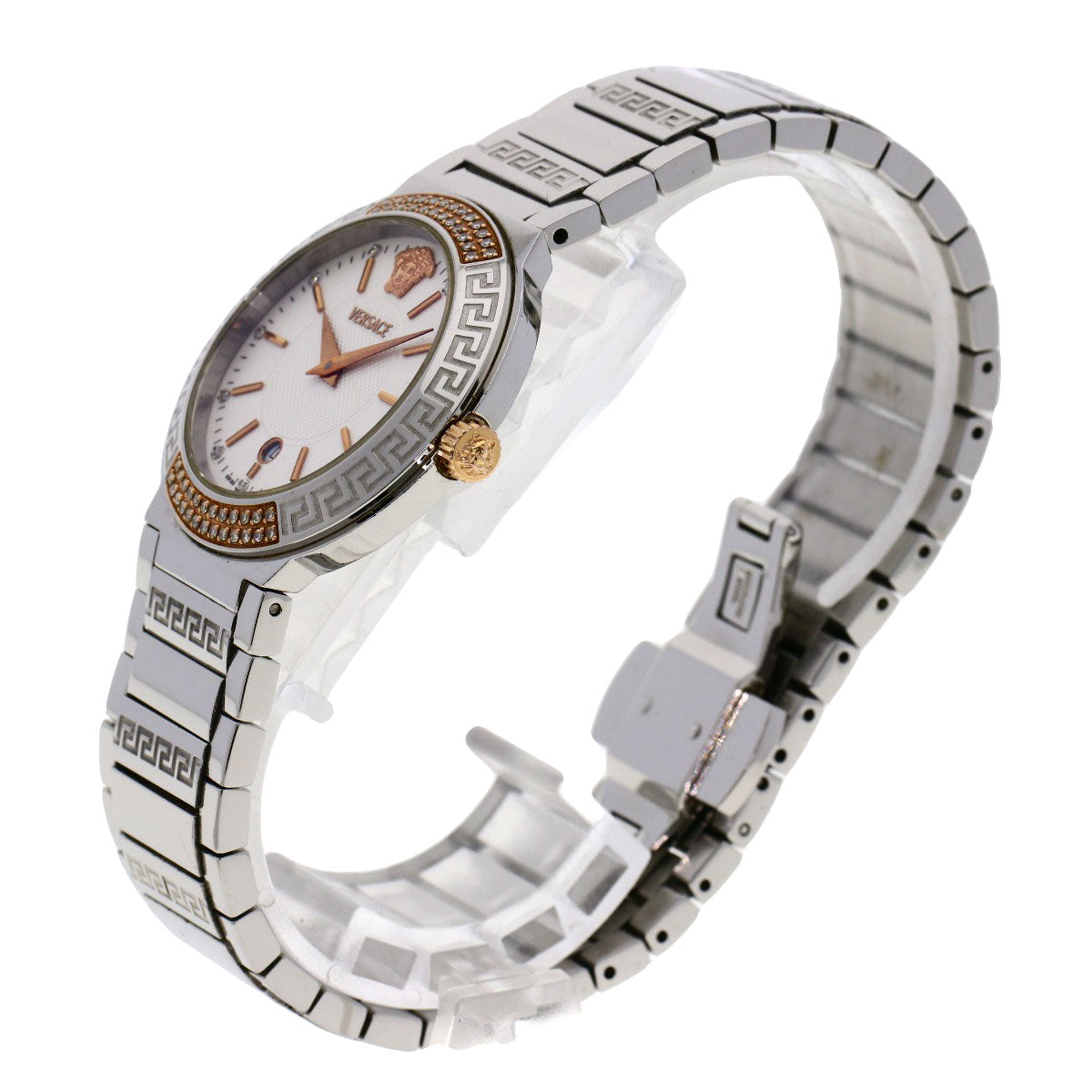 VERSACE Logo motif Watches ZSQ81 Stainless Steel/Stainless Steel Ladies