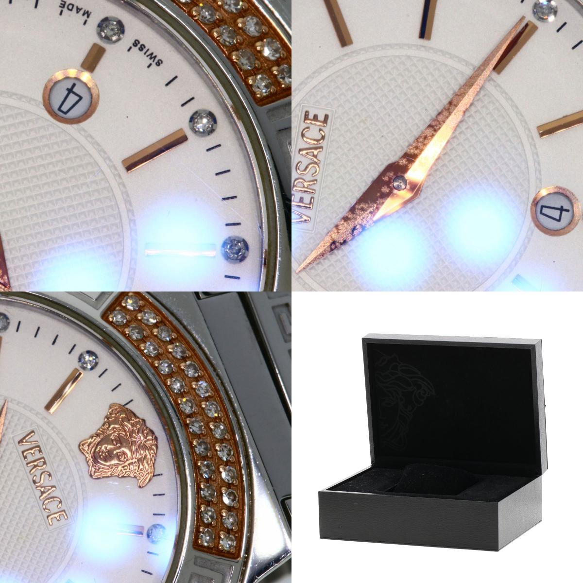 VERSACE Logo motif Watches ZSQ81 Stainless Steel/Stainless Steel Ladies
