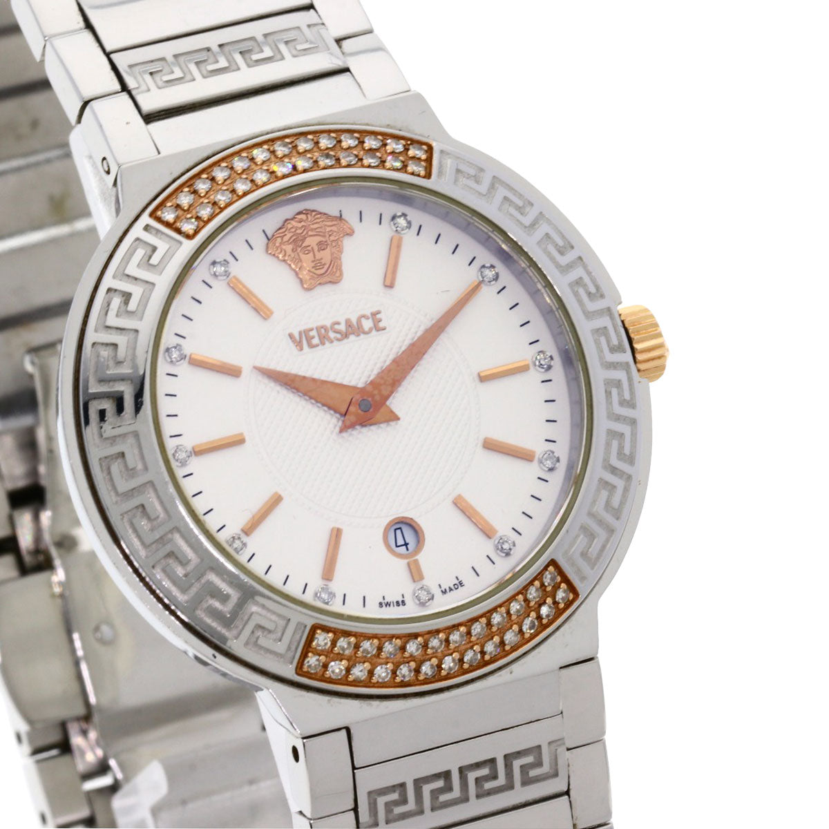 VERSACE Logo motif Watches ZSQ81 Stainless Steel/Stainless Steel Ladies
