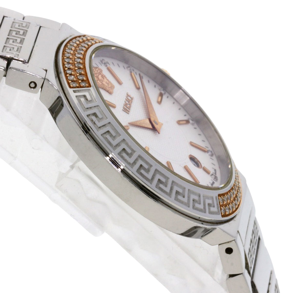 VERSACE Logo motif Watches ZSQ81 Stainless Steel/Stainless Steel Ladies