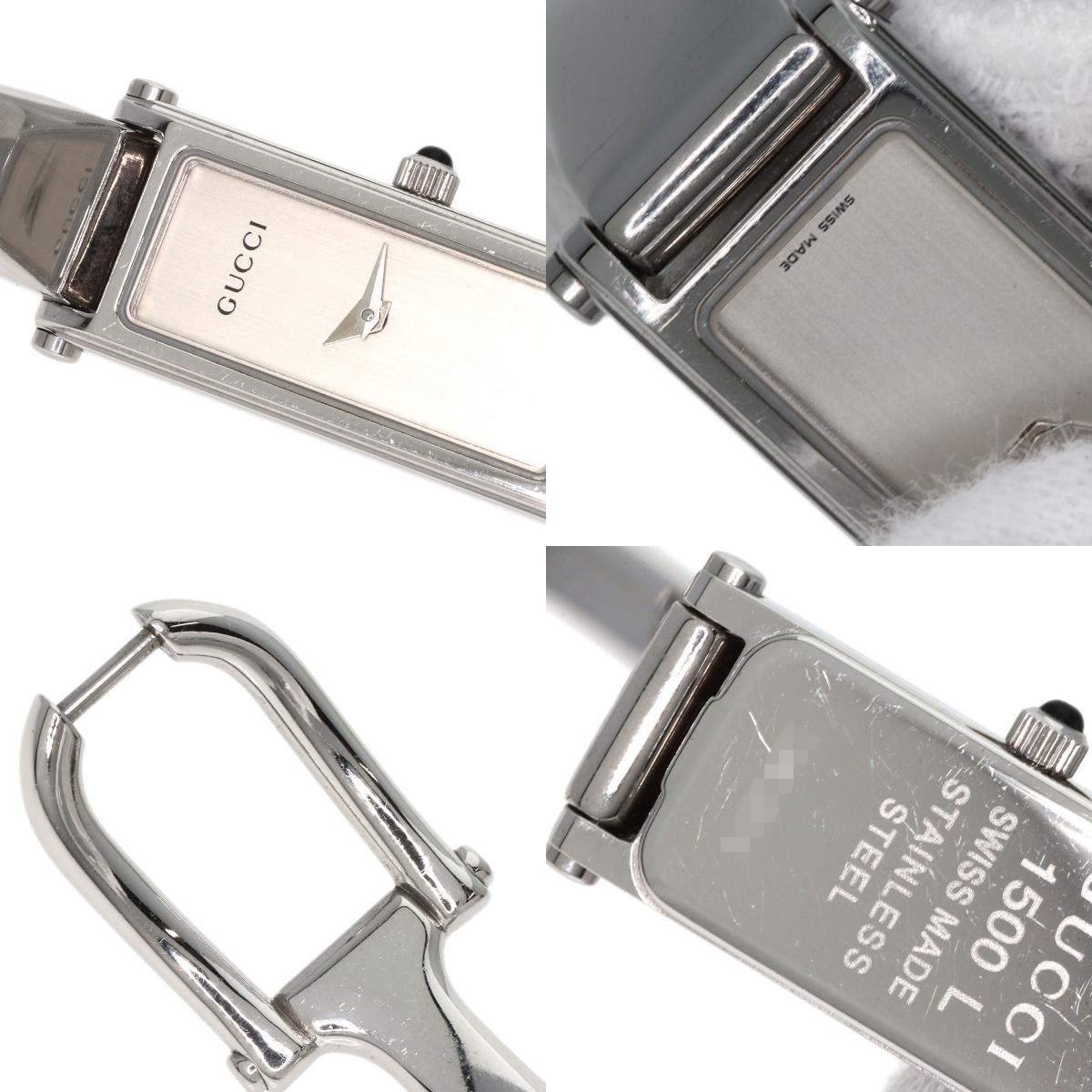 GUCCI Square face Watches 1500L Stainless Steel/Stainless Steel Ladies