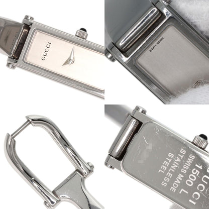 GUCCI Square face Watches 1500L Stainless Steel/Stainless Steel Ladies