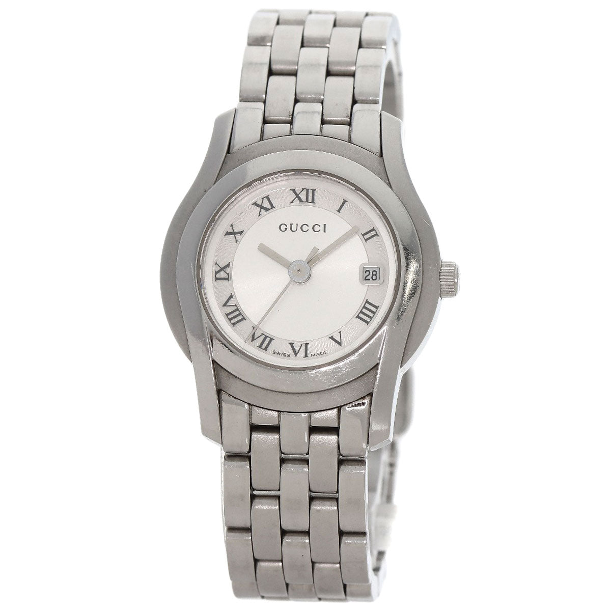GUCCI Round face Watches 5500L Stainless Steel/Stainless Steel Ladies