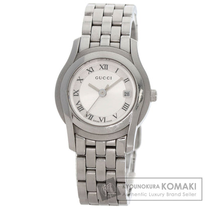 GUCCI Round face Watches 5500L Stainless Steel/Stainless Steel Ladies
