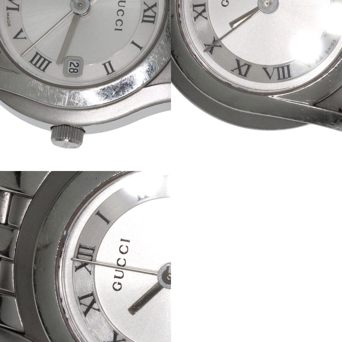 GUCCI Round face Watches 5500L Stainless Steel/Stainless Steel Ladies