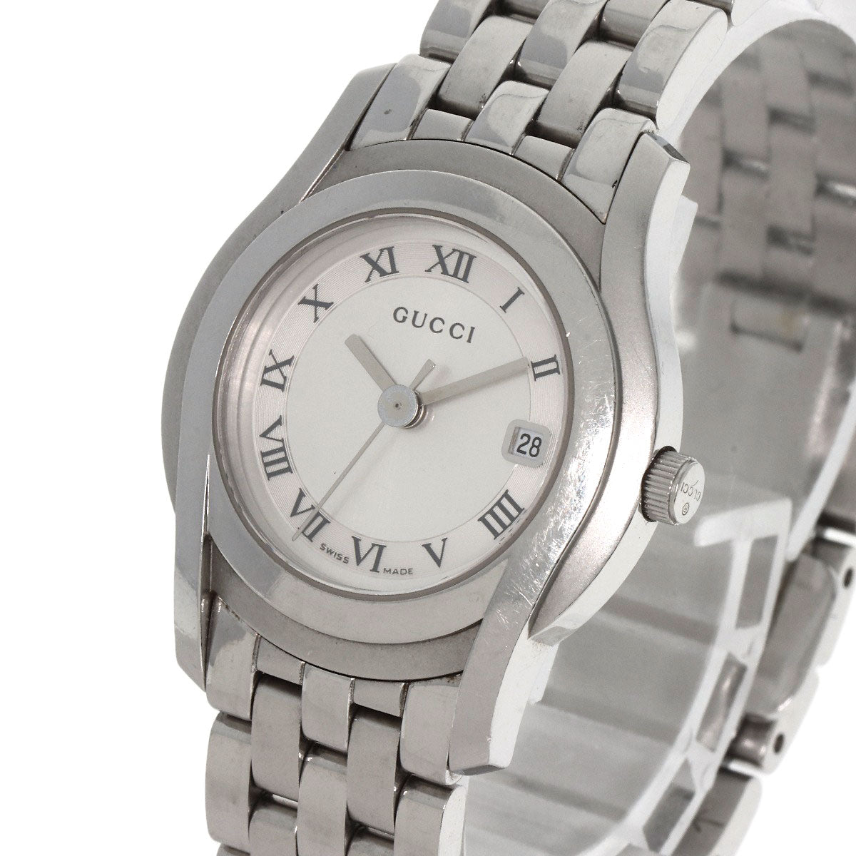 GUCCI Round face Watches 5500L Stainless Steel/Stainless Steel Ladies