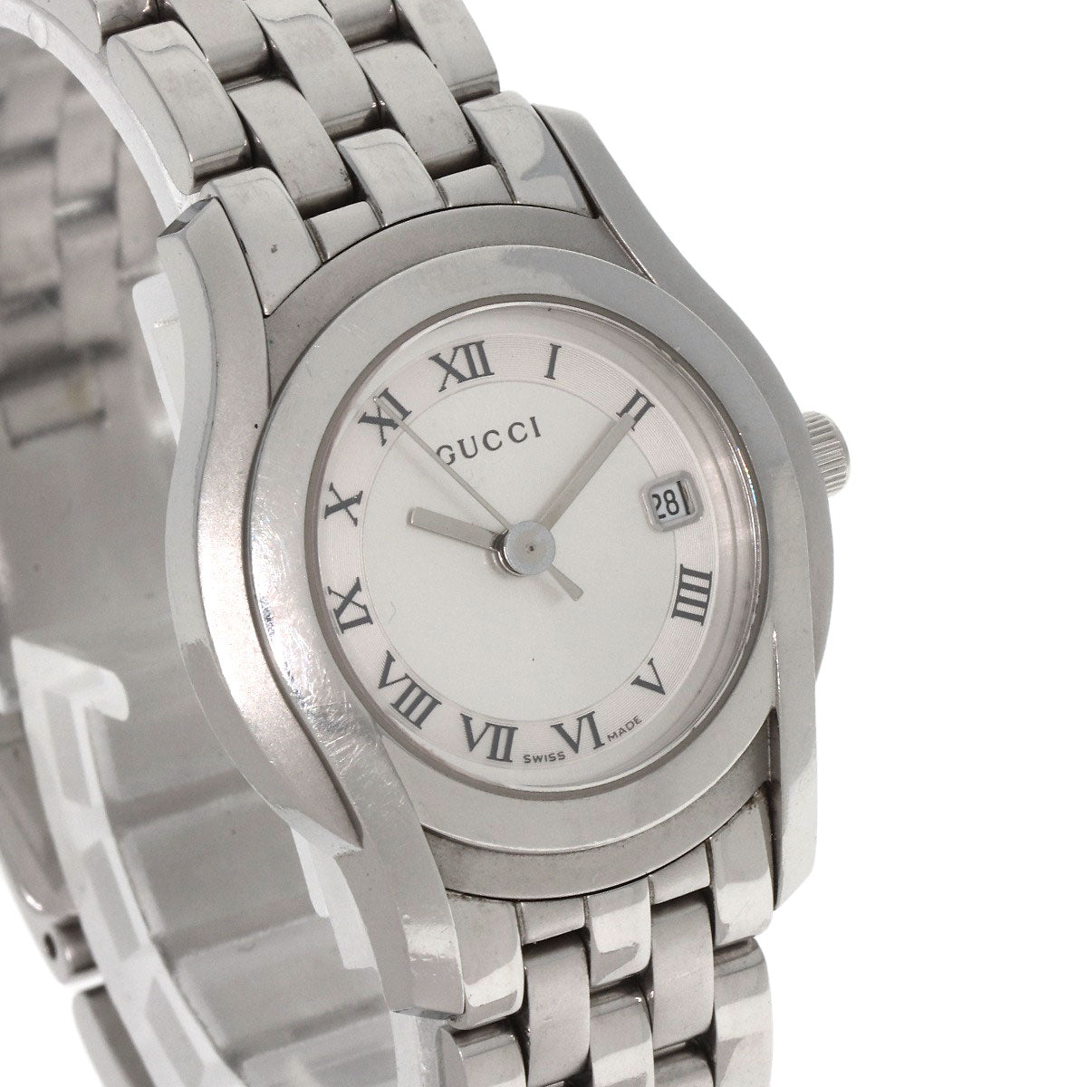 GUCCI Round face Watches 5500L Stainless Steel/Stainless Steel Ladies