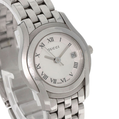 GUCCI Round face Watches 5500L Stainless Steel/Stainless Steel Ladies