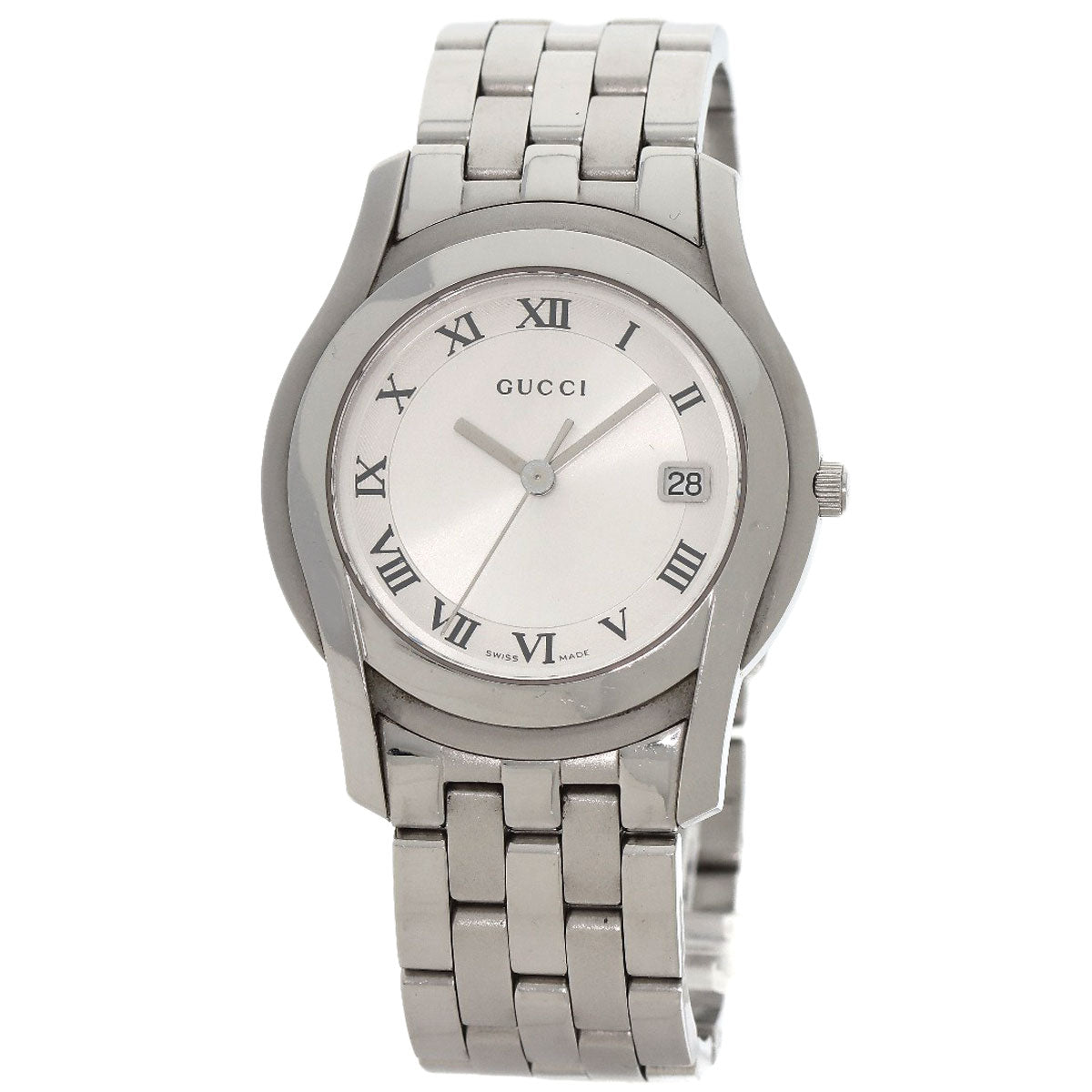 GUCCI Round face Watches 5500M Stainless Steel/Stainless Steel mens