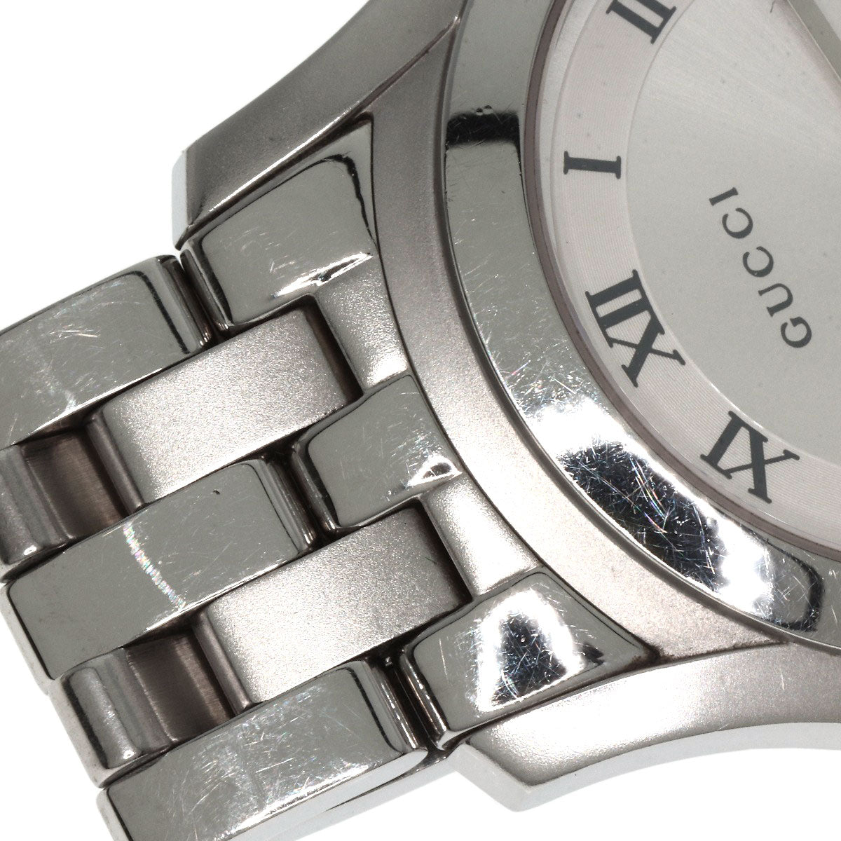 GUCCI Round face Watches 5500M Stainless Steel/Stainless Steel mens