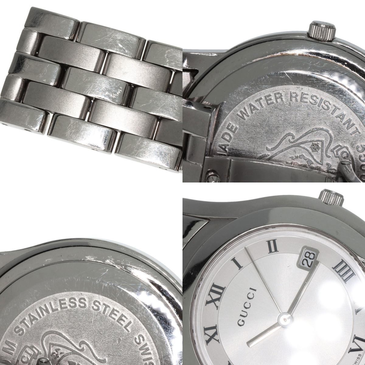 GUCCI Round face Watches 5500M Stainless Steel/Stainless Steel mens