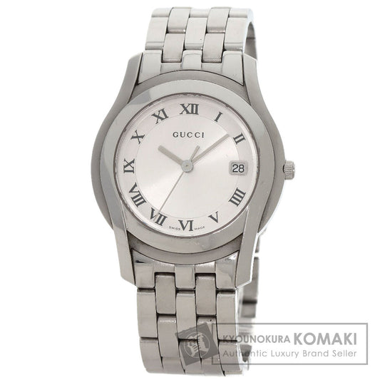 GUCCI Round face Watches 5500M Stainless Steel/Stainless Steel mens