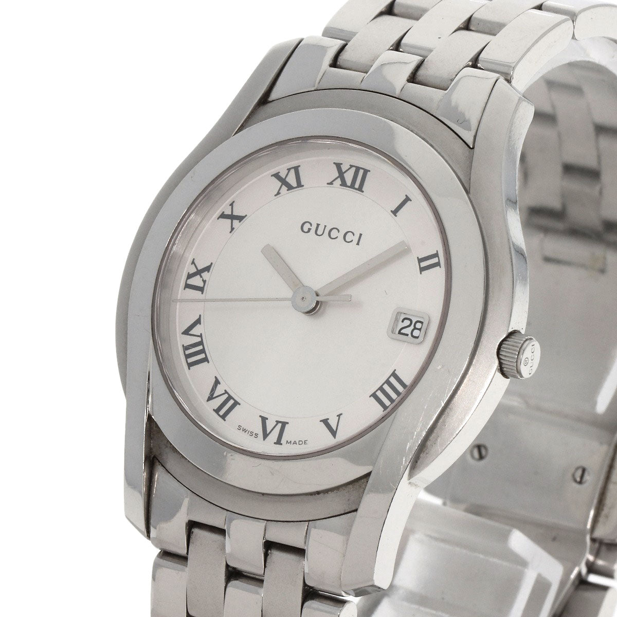GUCCI Round face Watches 5500M Stainless Steel/Stainless Steel mens