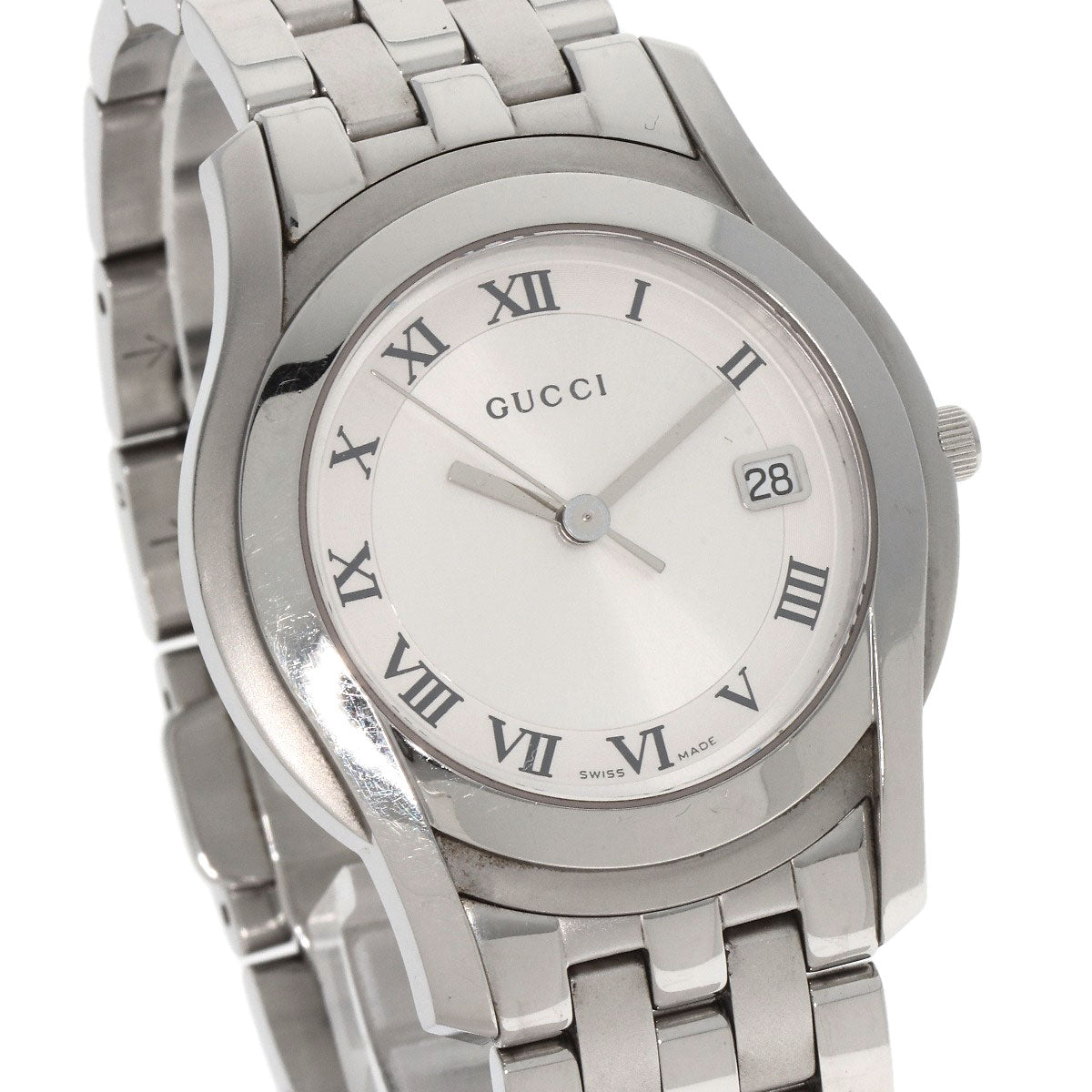 GUCCI Round face Watches 5500M Stainless Steel/Stainless Steel mens