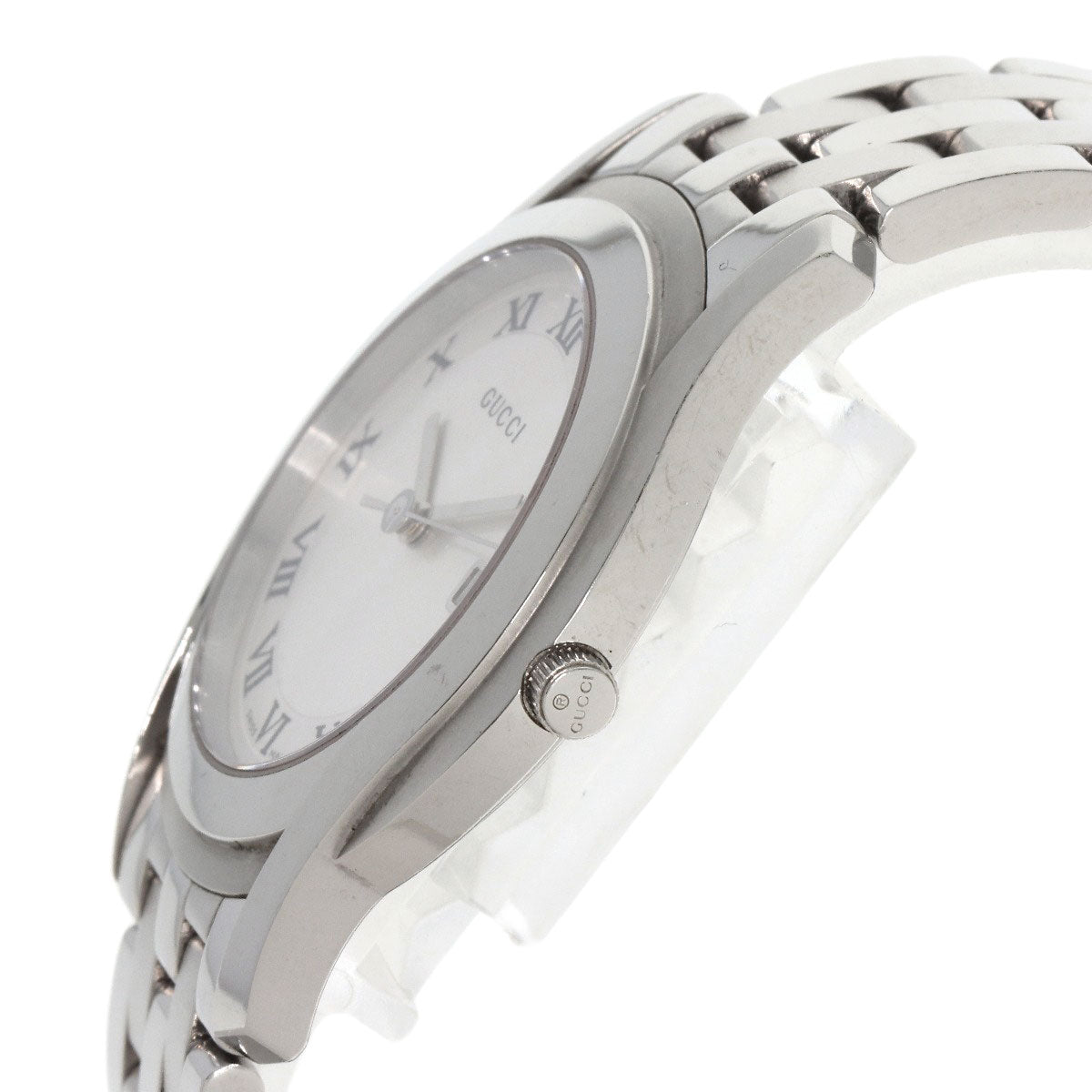 GUCCI Round face Watches 5500M Stainless Steel/Stainless Steel mens