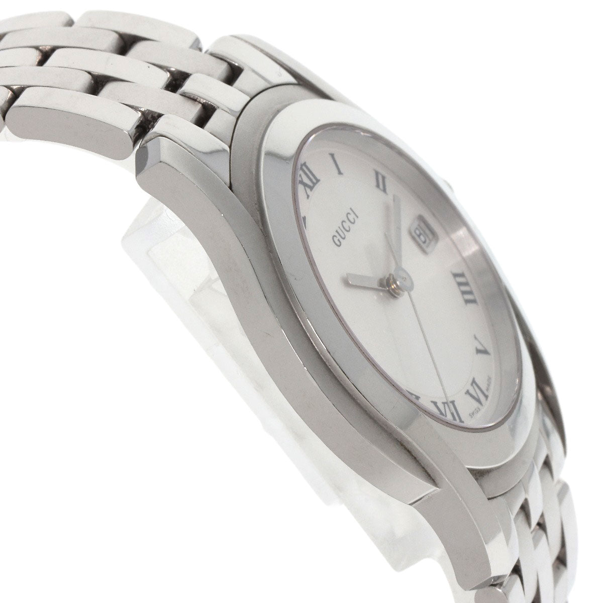 GUCCI Round face Watches 5500M Stainless Steel/Stainless Steel mens