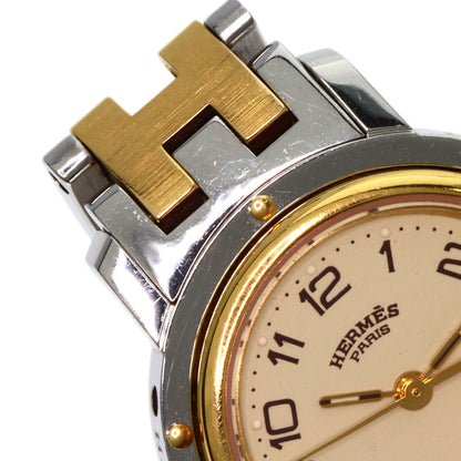 HERMES Clipper Old Belt Watches CL4.220 Stainless Steel/Two-Tone  Ladies