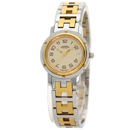 HERMES Clipper Old Belt Watches CL4.220 Stainless Steel/Two-Tone  Ladies