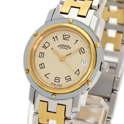 HERMES Clipper Old Belt Watches CL4.220 Stainless Steel/Two-Tone  Ladies