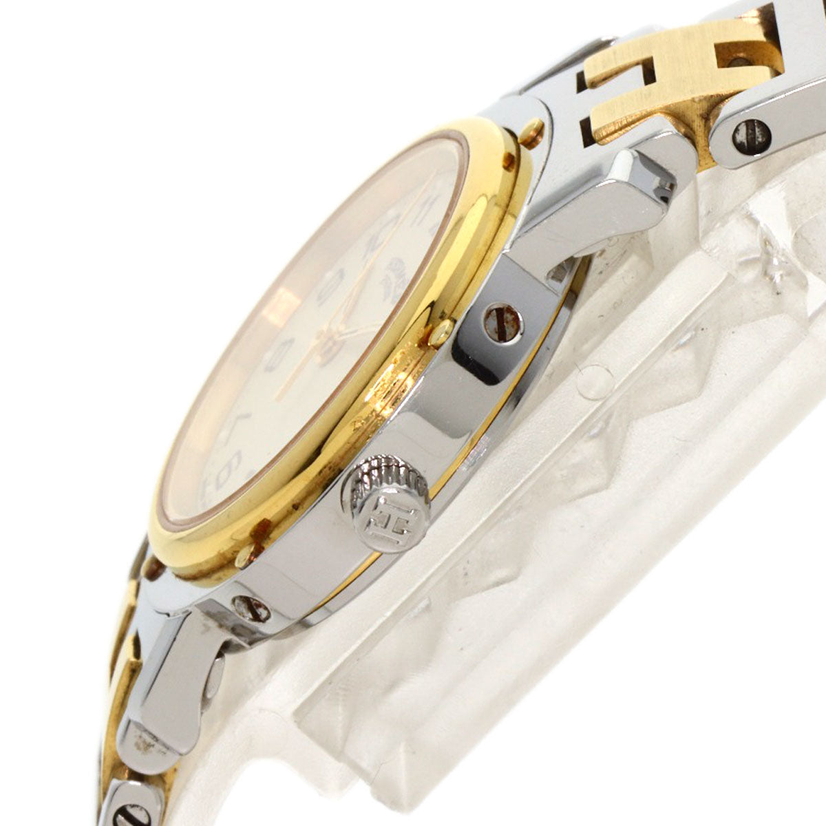 HERMES Clipper Old Belt Watches CL4.220 Stainless Steel/Two-Tone  Ladies