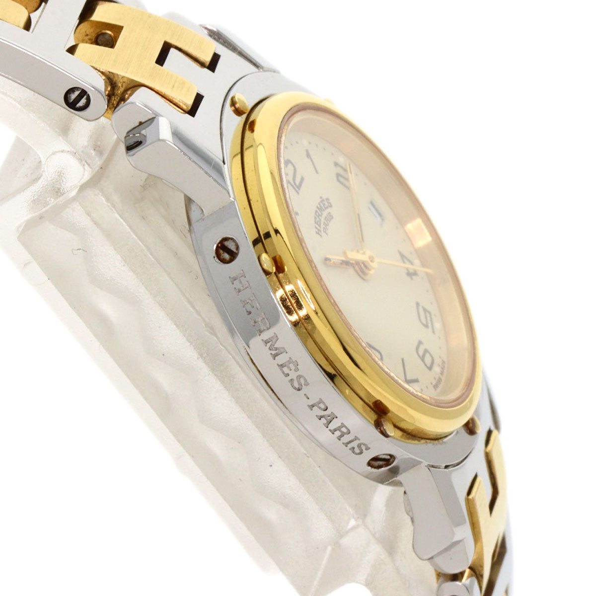 HERMES Clipper Old Belt Watches CL4.220 Stainless Steel/Two-Tone  Ladies